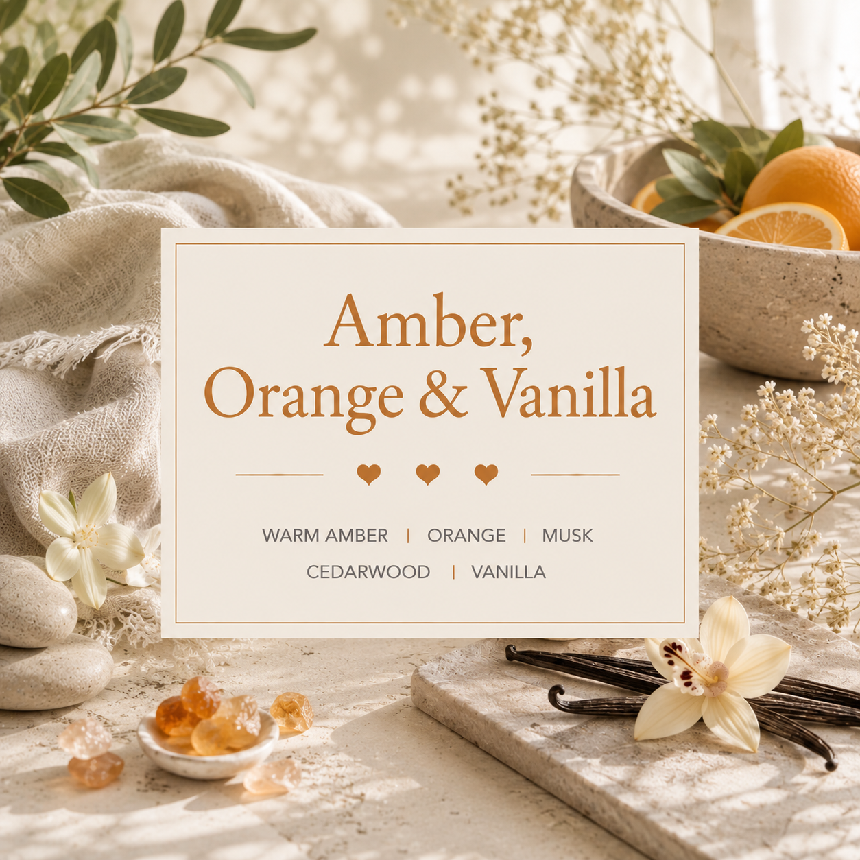 AMBER, ORANGE & VANILLA