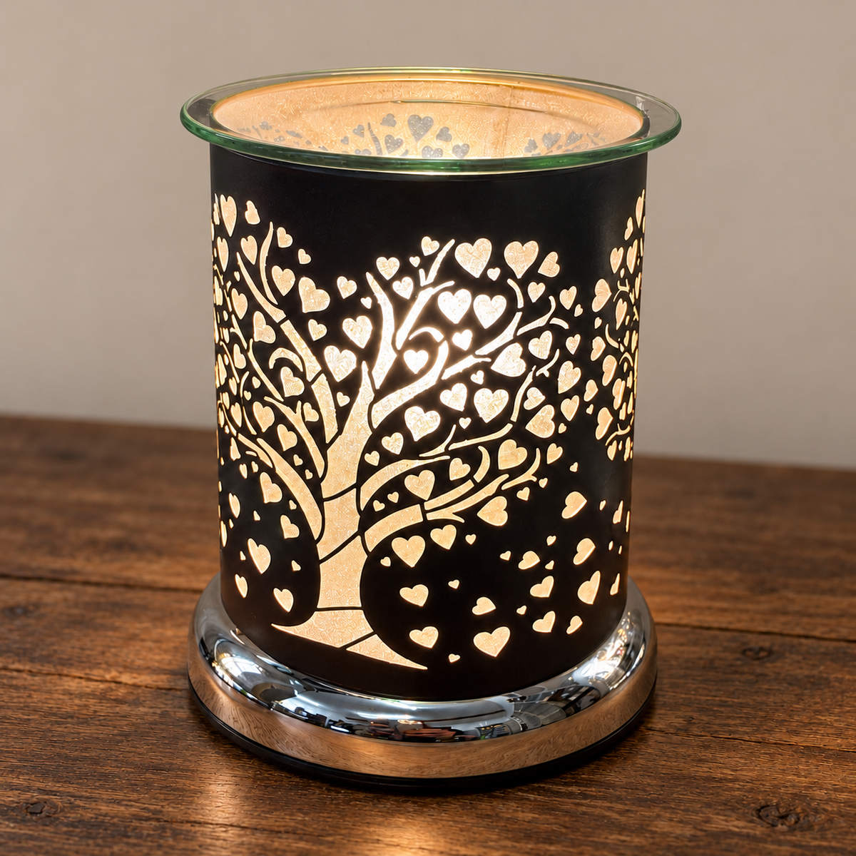 Black Silhouette Heart Tree Electric Wax Melt Burner | Waxandmelt ...